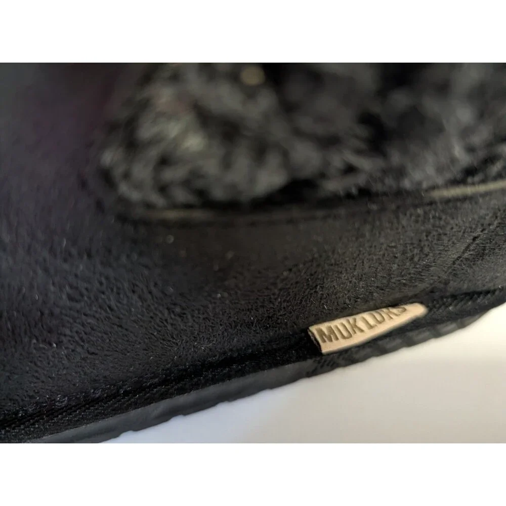 Muk Luks Womens Black Cozy Knit Boots - Size 9. New With Tags